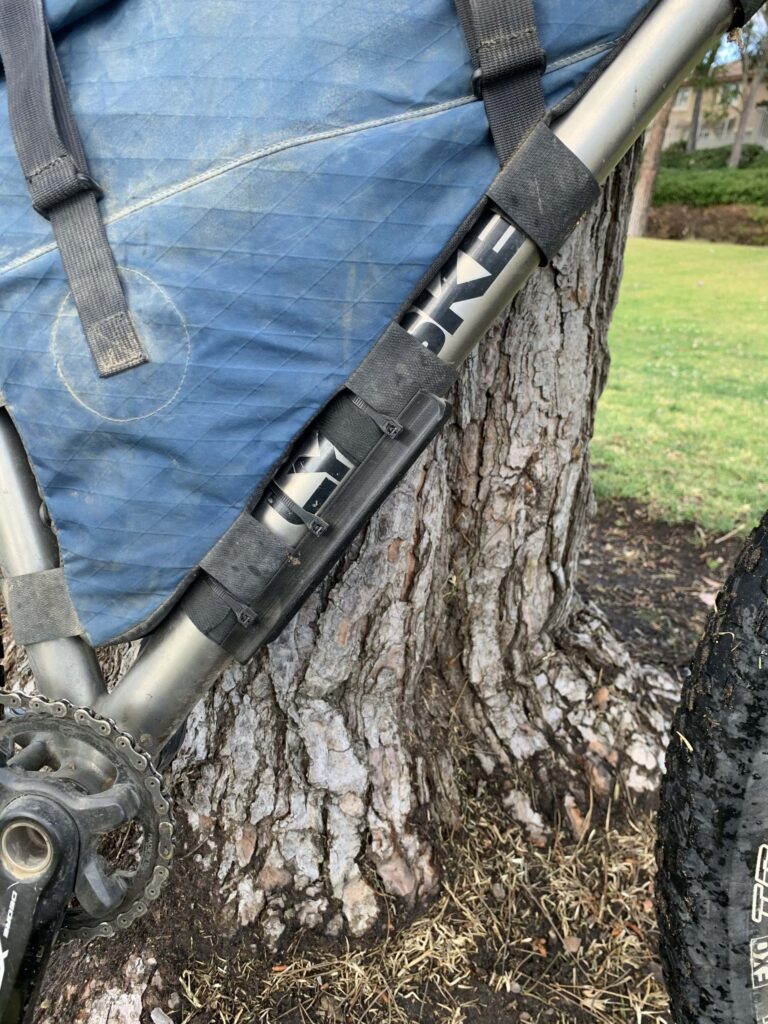 Bottle holder on down tube, bottle not attached