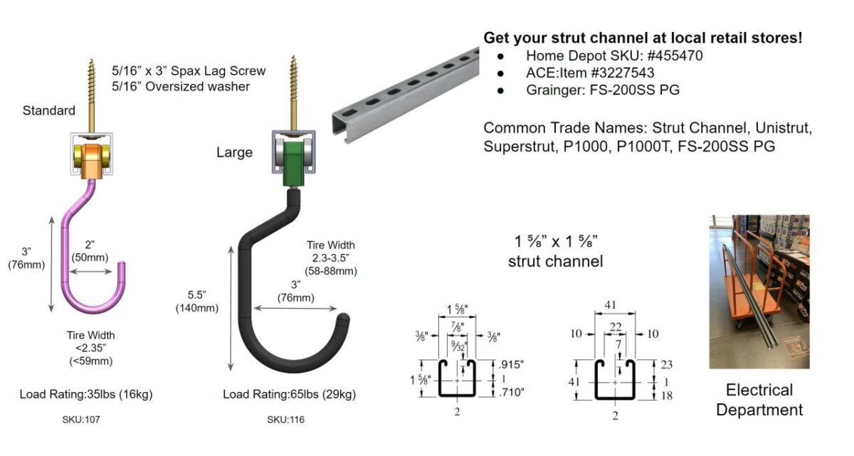 Sliding Bicycle Storage Rack - Gear-Blocks.com