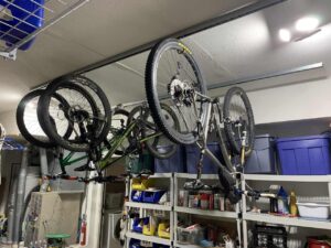 bikes hanging on unistrut channels 